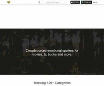 Doesthedogdie.com(Trigger Warning Database for Movies) Screenshot