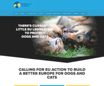 Dogandcatwelfare.eu(EU Dog & Cat Alliance) Screenshot