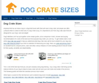 Dogcratesizes.com(Dog) Screenshot