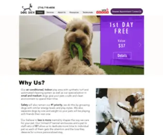 Dogdenus.com(Dog Daycare and Overnight Boarding) Screenshot