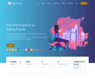 Dogeadstake.uno(Doge Ad Stake) Screenshot