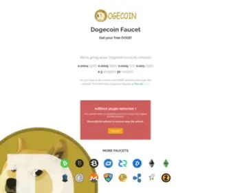 Dogefaucet.info(Free Dogecoin from the DOGE Faucet) Screenshot