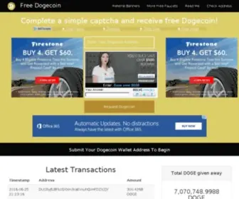 Dogefaucet.net(Free Dogecoin Faucet) Screenshot
