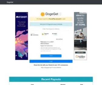 Dogeget.xyz(Dogecoin) Screenshot