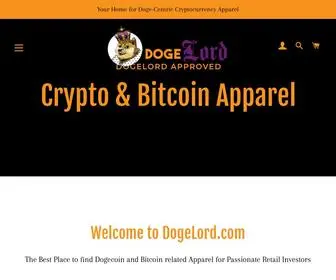 Dogelord.com(DogeLord Cryptocurrency Apparel) Screenshot