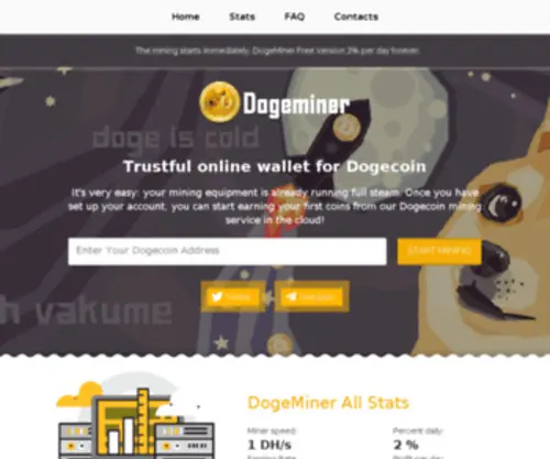 Dogeminer.cc(Dogeminer) Screenshot