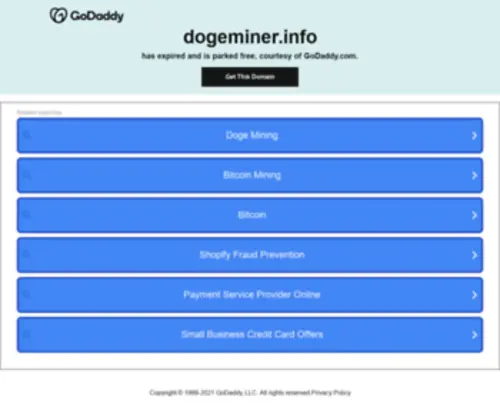 Dogeminer.info(Dogeminer info) Screenshot