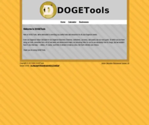 Dogetools.com(Tools for Dogecoin) Screenshot