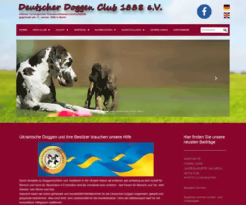 Doggen.de(Deutscher Doggen Club 1888 e.V) Screenshot