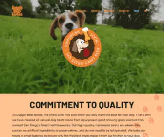 Doggiebeerbones.com(Dog treats crafted with sustainability and pet wellness in mind) Screenshot