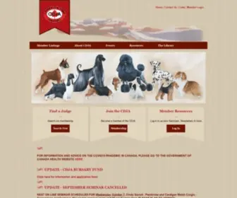 Dogjudge.com(Canadian Dog Judges Association) Screenshot