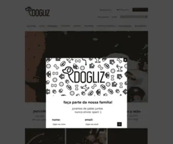 Dogliz.com.br(Coleiras, guias, bandanas e mais acessórios para seu cachorro) Screenshot