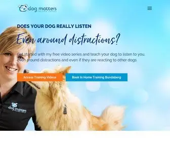 Dogmatters.com(Dog Matters by Tenille Williams) Screenshot