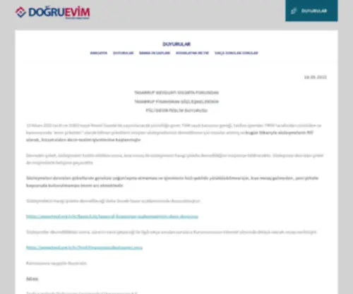 Dogruevim.com.tr(Tasfiye) Screenshot