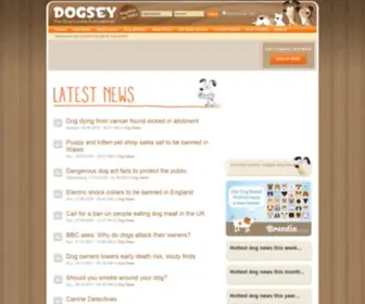Dogsey.com(Dogsey is one of the oldest and largest dog websites around) Screenshot