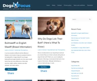 Dogsfocus.com(Ultimate tips and tricks for dog owners) Screenshot