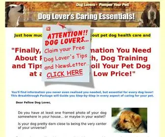 Dogshelpline.com(Pet Dog Health Advice to solve dogs health problems) Screenshot