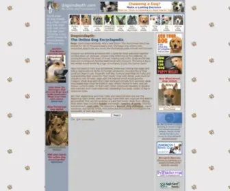 Dogsindepth.com(The Online Dog Encyclopedia) Screenshot