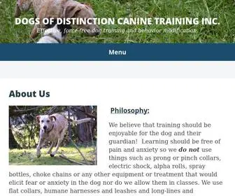 Dogsofdistinction.com(Dogs of Distinction Canine Training Inc) Screenshot