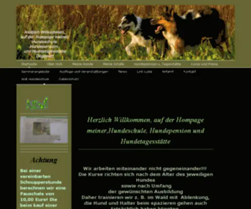 Dogsport.biz(Hundeschule,Hundetagesstätte und Hundepension Marita Pietryga in Hamm) Screenshot