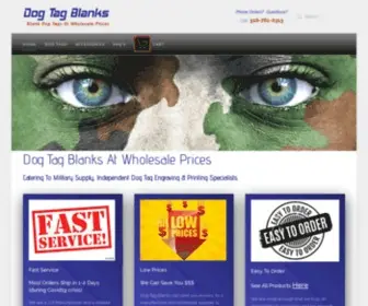 Dogtagblanks.com(Wholesale Supplier of Dog Tag Blanks) Screenshot