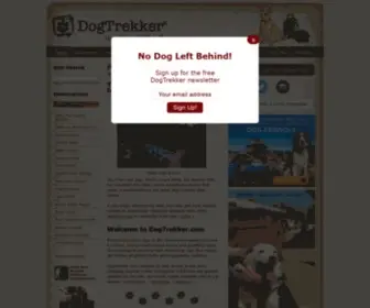 Dogtrekker.com(Dog-friendly hotels) Screenshot