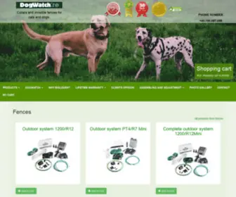 Dogwatch.eu(Collars and invisible fences for cats and dogs) Screenshot