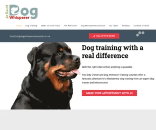 Dogwhispererleicester.co.uk(Specialist in Dog and owner Training courses) Screenshot