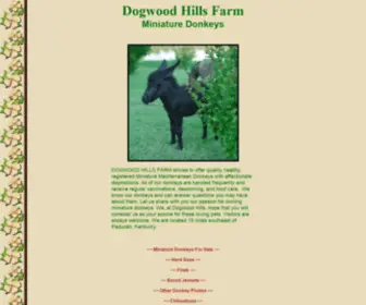 Dogwoodhillsdonkeys.com(Miniature Donkeys at Dogwood Hills Farm) Screenshot