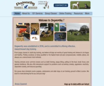 Dogworthy.net(Accredited and experienced dog and puppy training in West London) Screenshot