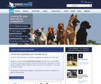 Dogzonline.com.au(Australia's Pure Bred Dogs) Screenshot