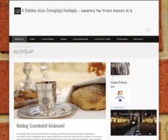 Dohany-Zsinagoga.hu(A Dohány utcai Zsinagóga Honlapja) Screenshot