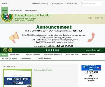 Doh.gov.ph(Department of Health website) Screenshot