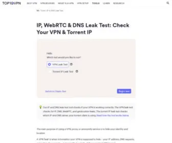 Doileak.com(IP, WebRTC & DNS Leak Test) Screenshot