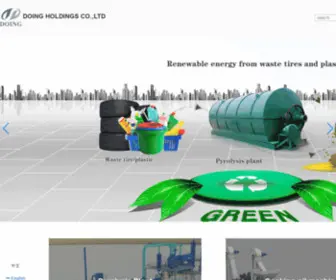 Doinggroup.com(Manufacturers Tire pyrolysis plant) Screenshot