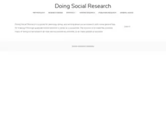 Doingsocialresearch.com(Doing Social Research) Screenshot