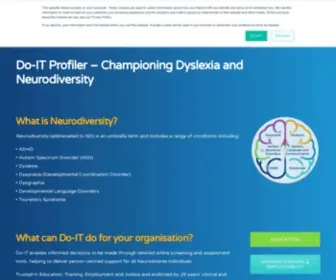 Doitprofiler.com(Whole person web screening tools for neurodiversity) Screenshot