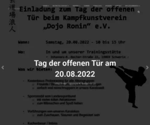 Dojo-Ronin.de(Kampfkunstverein "Dojo Ronin" e.V) Screenshot