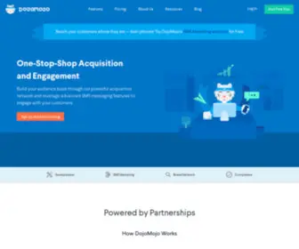 Dojomojo.com(Accelerated growth through SMS marketing) Screenshot