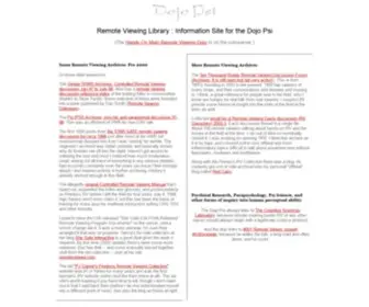 Dojopsi.info(Dojo Psi Remote Viewing Info Library for Psychic Applications and Development) Screenshot