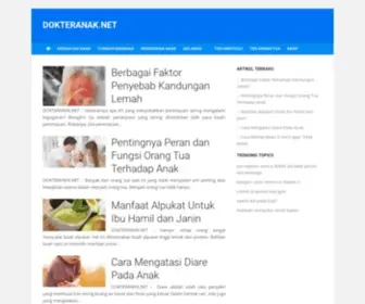 Dokteranak.net(Situs Informasi Kesehatan Anak dan Ibunda) Screenshot