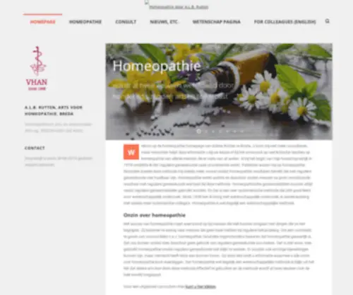 Dokterrutten.nl(Homeopathie door Lex Rutten) Screenshot