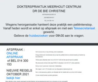 Dokterspraktijkmeerhoutcentrum.be(Dokterspraktijk Meerhout Centrum) Screenshot