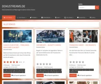 Dokustreams.de(Dokumentationen und Reportagen kostenlos online schauen) Screenshot