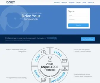 Doky.io(Doky is the world's largest secure email service) Screenshot