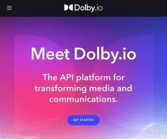 Dolby.io(High-fidelity Audio and Video For All) Screenshot