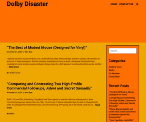 Dolbydisaster.com(Specializing in what) Screenshot