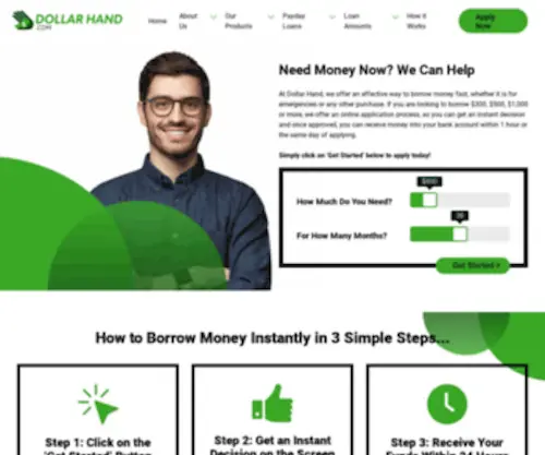 Dollarhand.com(Borrow Money Online Instantly) Screenshot