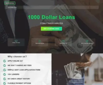 Dollarloancenterreviews.com(1000 Dollar Loans) Screenshot