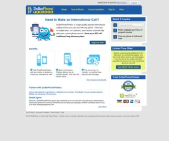 Dollarphonepinless.com(Prepaid International Calling Service Plan) Screenshot